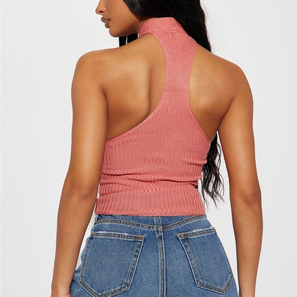 BRAND NEW/NEVER WORN Mauve Sweater Halter Top - Picture 2 of 2